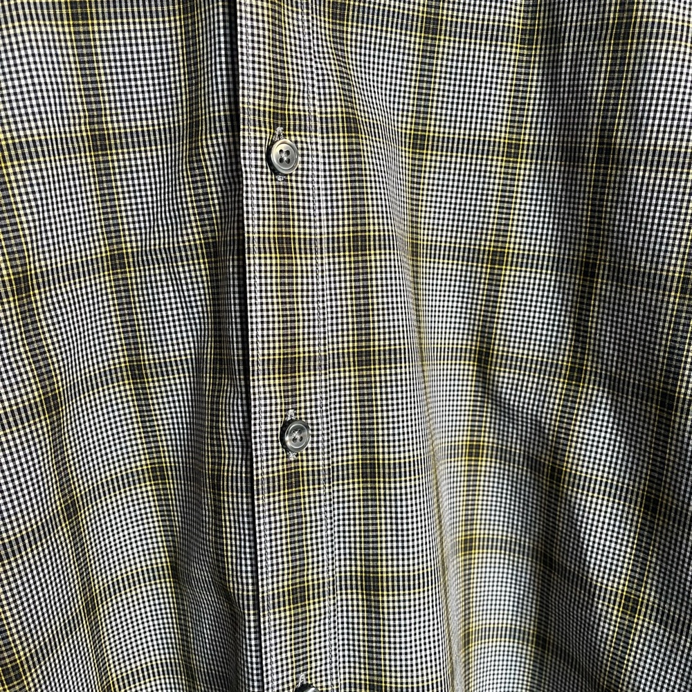 BOSS Hugo Boss Long Sleeve Button Down Sz Large Shirt Slim Fit Gray with Plaid - Picture 4 of 11